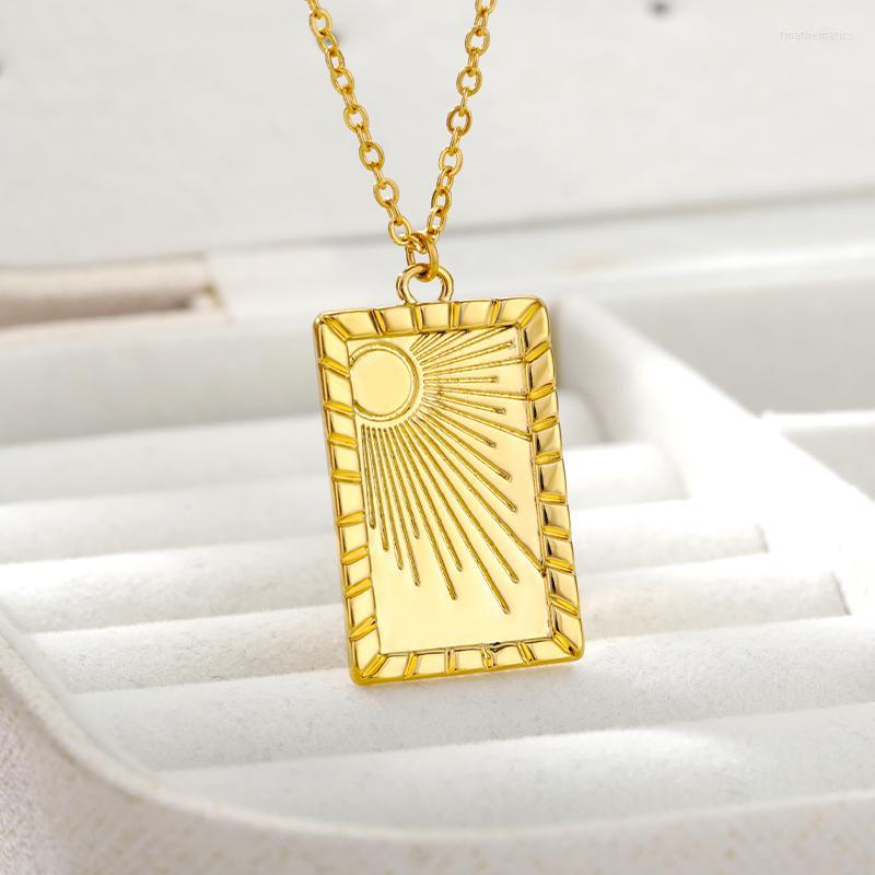 Pendant Necklaces Lucky Tarot Sun Necklace For Women Stainless Steel Vintage Gold Chian Goth Esotericism Jewelry ColarPendant
Pendant Necklaces Lucky Tarot Sun Necklace For Women Stainless Steel Vintage Gold Chian Goth Esotericism Jewelry ColarPendant