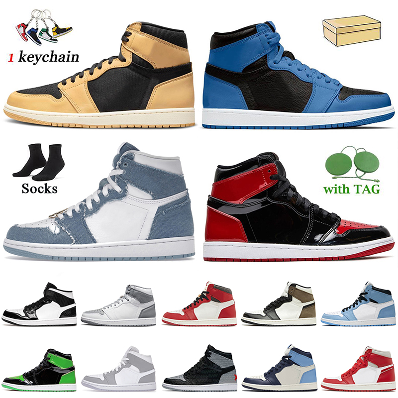 With Box Jumpman 1s High OG Basketball Shoes For Women Mens 1 Denim Patent Bred Lost Found University Blue Dark Mocha Trainers J1 Sneakers Eur 36-47, B28 patent green 36-47
With Box Jumpman 1s High OG Basketball Shoes For Women Mens 1 Denim Patent Bred Lost Found University Blue Dark Mocha Trainers J1 Sneakers Eur 36-47, B28 patent green 36-47