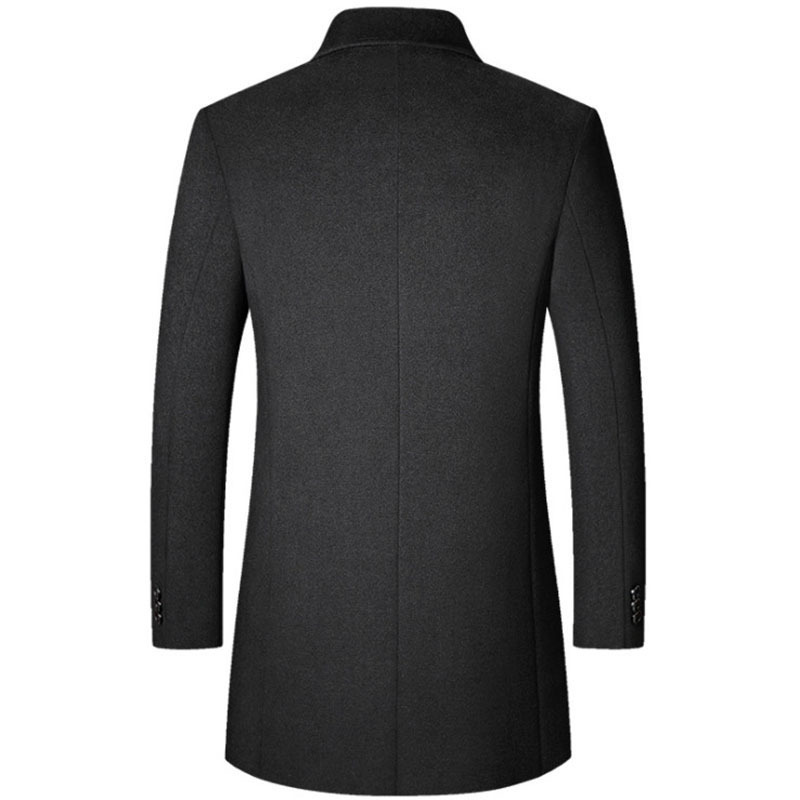 Men's Wool Blends Mens Wool Blends Coat Lapel Thick Long Trench Coat AntiWrinkle Comfortable Male Woolen Jacket Smart Casual Overcoat 220930
