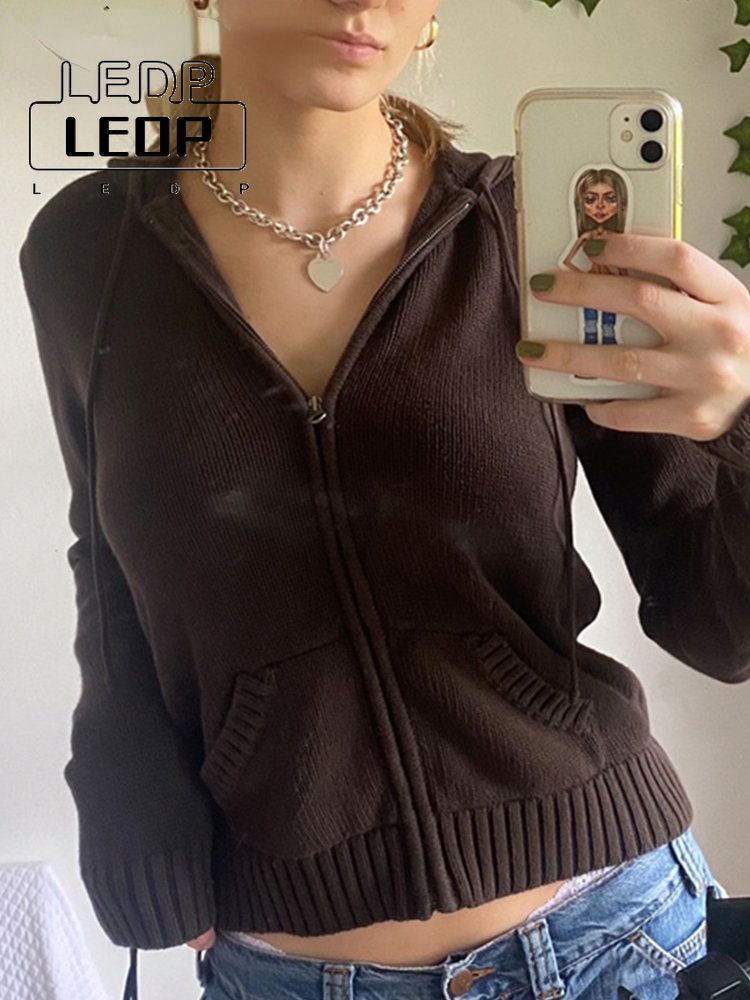 Womens Jackets Solid Color Knit Jacket Y2k Casual Jacket Long Sleeve Cute Harajuku Basic Jacket Autumn Winter Hoodie Women Korean Style Top 220930