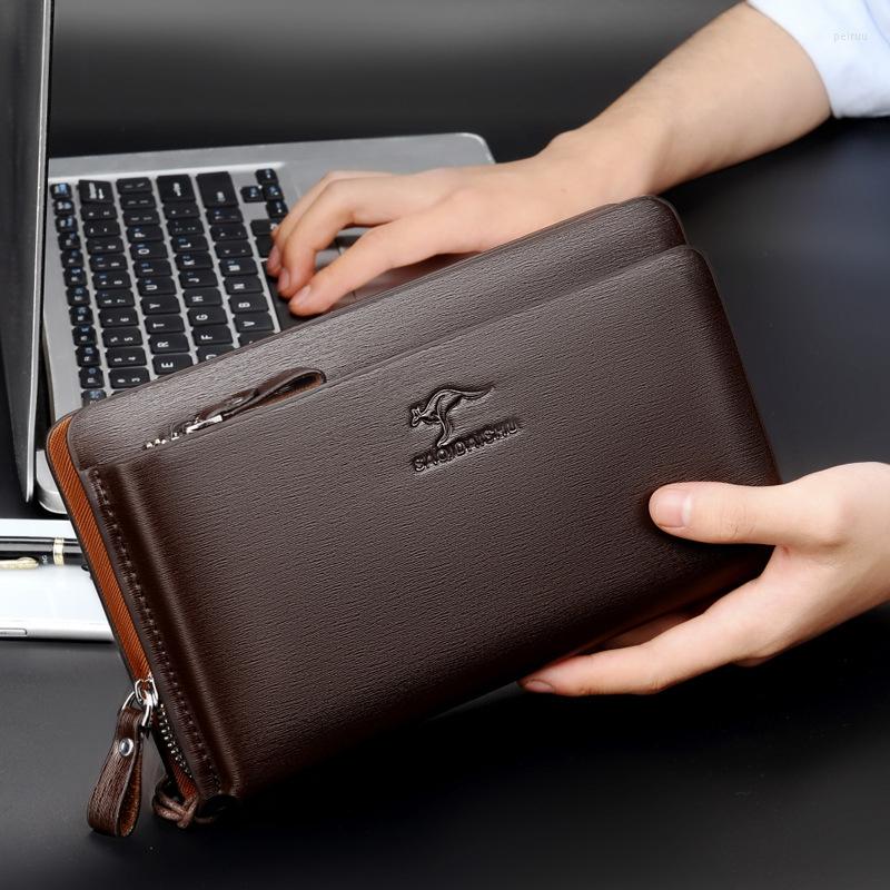 Wallets Dual Zippers Wallet Men's Leather Clutch Bag Carteira Masculina Couro Big Portefeuille Homme Business Card Holder, Black
Wallets Dual Zippers Wallet Men's Leather Clutch Bag Carteira Masculina Couro Big Portefeuille Homme Business Card Holder, Black