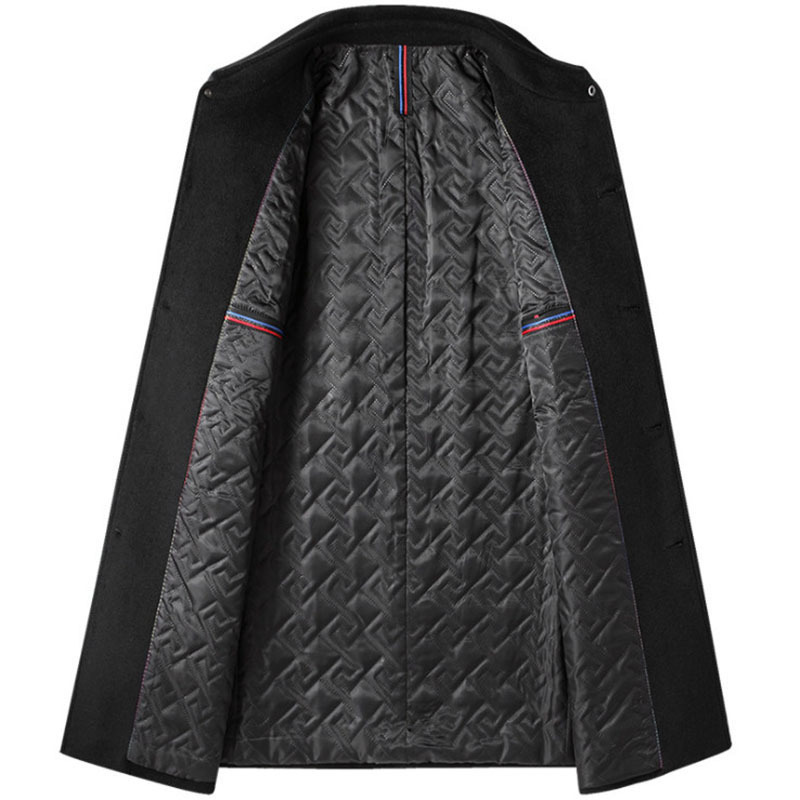 Men's Wool Blends Mens Wool Blends Coat Lapel Thick Long Trench Coat AntiWrinkle Comfortable Male Woolen Jacket Smart Casual Overcoat 220930