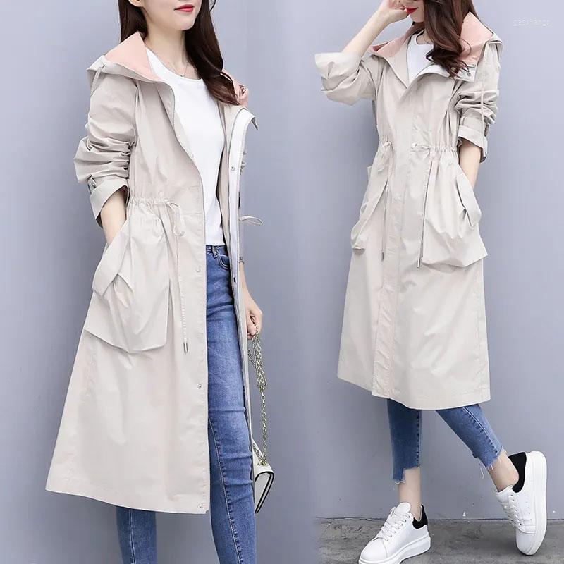 Women's Trench Coats Autumn Women Coat Fashion Hooded Windbreaker Female Long Sleeve Casual Women's Mid-length Loose Outwear Top, Khaki
Women's Trench Coats Autumn Women Coat Fashion Hooded Windbreaker Female Long Sleeve Casual Women's Mid-length Loose Outwear Top, Khaki