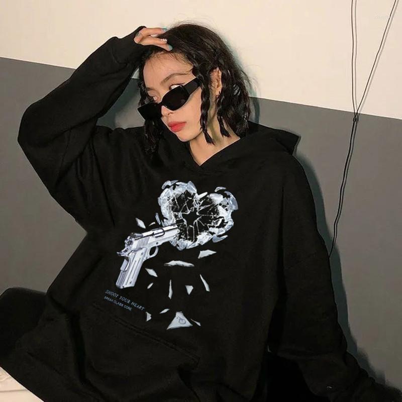Women's Hoodies Women's & Sweatshirts Long Sleeve Spring Autumn Woman Hip Hop Gun Breaking Heart Printed Hooded Female Korean High
Women's Hoodies Women's & Sweatshirts Long Sleeve Spring Autumn Woman Hip Hop Gun Breaking Heart Printed Hooded Female Korean High