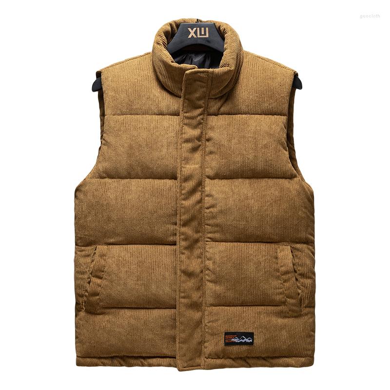 Men's Vests Winter Men Corduroy Vest Male Thick Warm Comfortable Sleeveless Coat Casual Waistcoat Stand Collar Solid Color Size 5XL, Black
Men's Vests Winter Men Corduroy Vest Male Thick Warm Comfortable Sleeveless Coat Casual Waistcoat Stand Collar Solid Color Size 5XL, Black