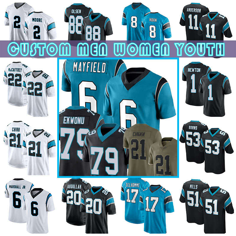 6 Baker Mayfield 22 Christian McCaffrey Ikem Ekwonu Football Jerseys DJ Moore Jeremy Chinn Sam Darnold Cam Newton Panther Jaycee Horn Carolinas Thompson, Custom men(heibao) 
6 Baker Mayfield 22 Christian McCaffrey Ikem Ekwonu Football Jerseys DJ Moore Jeremy Chinn Sam Darnold Cam Newton Panther Jaycee Horn Carolinas Thompson, Custom men(heibao)
