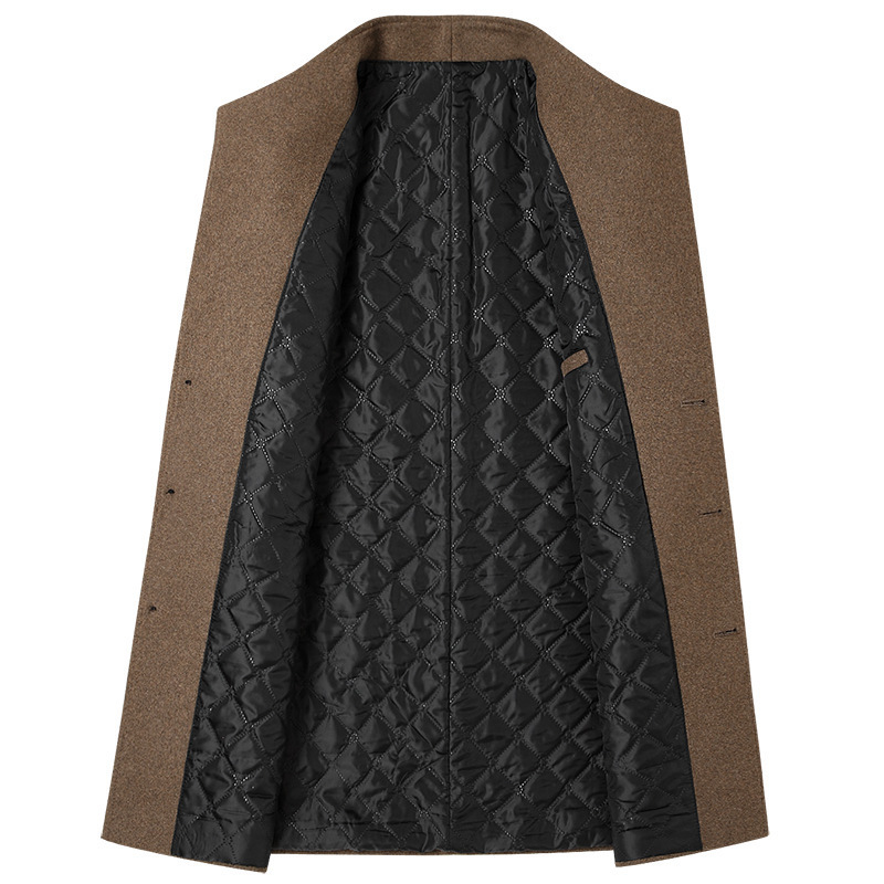 Men's Wool Blends Fashion Men Wool Blends Coat Casual Business Trench Coat Winter Thick Woolen Overcoat For Men Jacket Oversized 4XL 220930