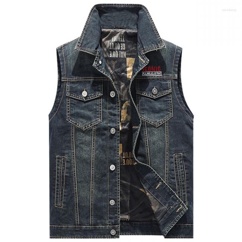 Men's Vests 2022 Mens Denim Vest Outerwear Classic Fashion Male Japanese Style Casual Turn-Down Collar Single Breasted Straight
Men's Vests 2022 Mens Denim Vest Outerwear Classic Fashion Male Japanese Style Casual Turn-Down Collar Single Breasted Straight