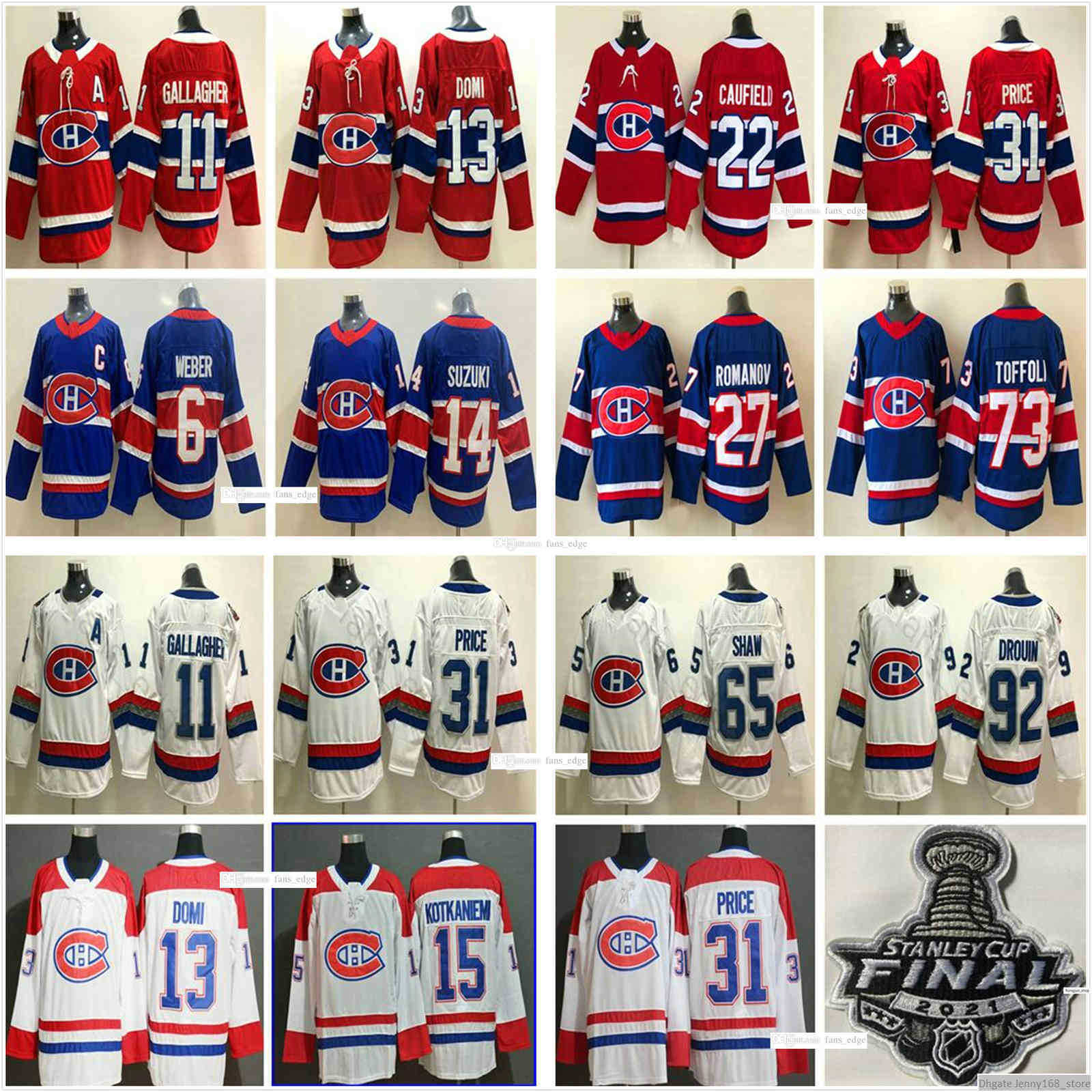 Montreal Canadiens Stanley Cup Final Hockey Jerseys 2021 Reverse Retro 14 Nick Suzuki 22 Cole Caufield 31 Carey Price 6 Shea Weber 11, White men size s-xxl
Montreal Canadiens Stanley Cup Final Hockey Jerseys 2021 Reverse Retro 14 Nick Suzuki 22 Cole Caufield 31 Carey Price 6 Shea Weber 11, White men size s-xxl