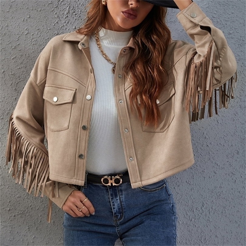 Womens Jackets Autumn and Winter Fashion Jacket Motorcycle Style Top Tassel Casual Short Coat 30 220930, Khaki
Womens Jackets Autumn and Winter Fashion Jacket Motorcycle Style Top Tassel Casual Short Coat 30 220930, Khaki