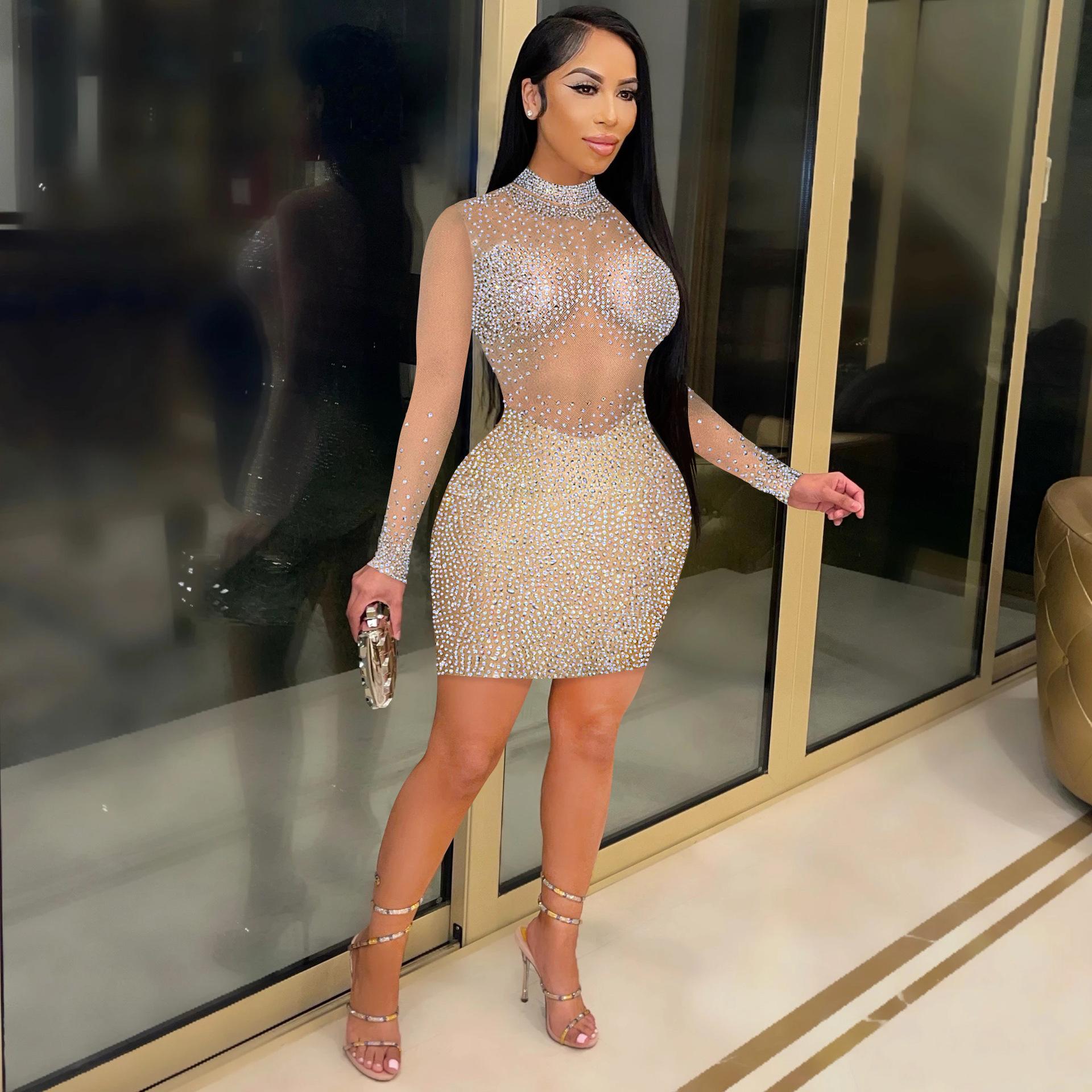 Dresses year 2022 Crystal Mesh Sheer Black Sexy Dress Women Party Night Club Outfits Long Sleeve Bodycon Birthday Mini Dresses, Apricot
Dresses year 2022 Crystal Mesh Sheer Black Sexy Dress Women Party Night Club Outfits Long Sleeve Bodycon Birthday Mini Dresses, Apricot