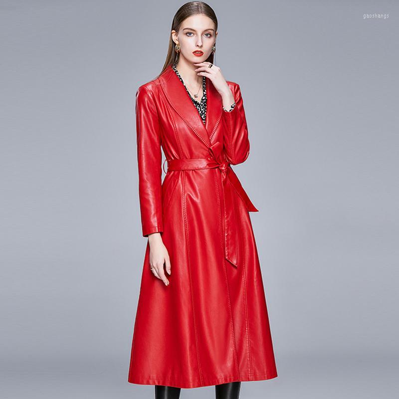 Women's Trench Coats Women's Overcoat Faux LeatherTrench Autumn With Belt Women Long Coat Pu Leather Outerwear Plus Size 4XL, Black
Women's Trench Coats Women's Overcoat Faux LeatherTrench Autumn With Belt Women Long Coat Pu Leather Outerwear Plus Size 4XL, Black