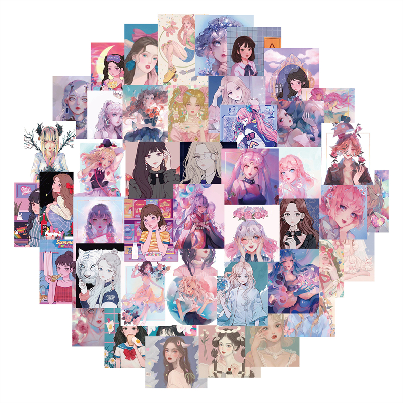 50pcs Candy Girl graffiti Stickers for DIY Luggage Laptop Skateboard Motorcycle Bicycle Stickers, Multi colors
50pcs Candy Girl graffiti Stickers for DIY Luggage Laptop Skateboard Motorcycle Bicycle Stickers, Multi colors