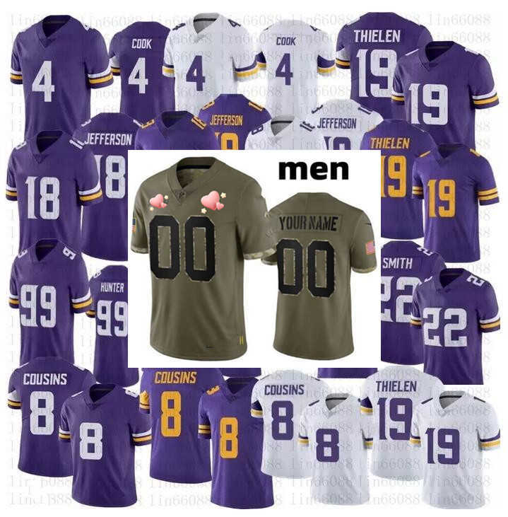 Football Jersey Minnesota''Vikings''54 Eric Kendricks 18 Justin Jefferson 17 K.J. Osborn 4 Dalvin Cook 22 Harrison Smith 8 Kirk Cousins 19 Adam Thielen, Color
Football Jersey Minnesota''Vikings''54 Eric Kendricks 18 Justin Jefferson 17 K.J. Osborn 4 Dalvin Cook 22 Harrison Smith 8 Kirk Cousins 19 Adam Thielen, Color