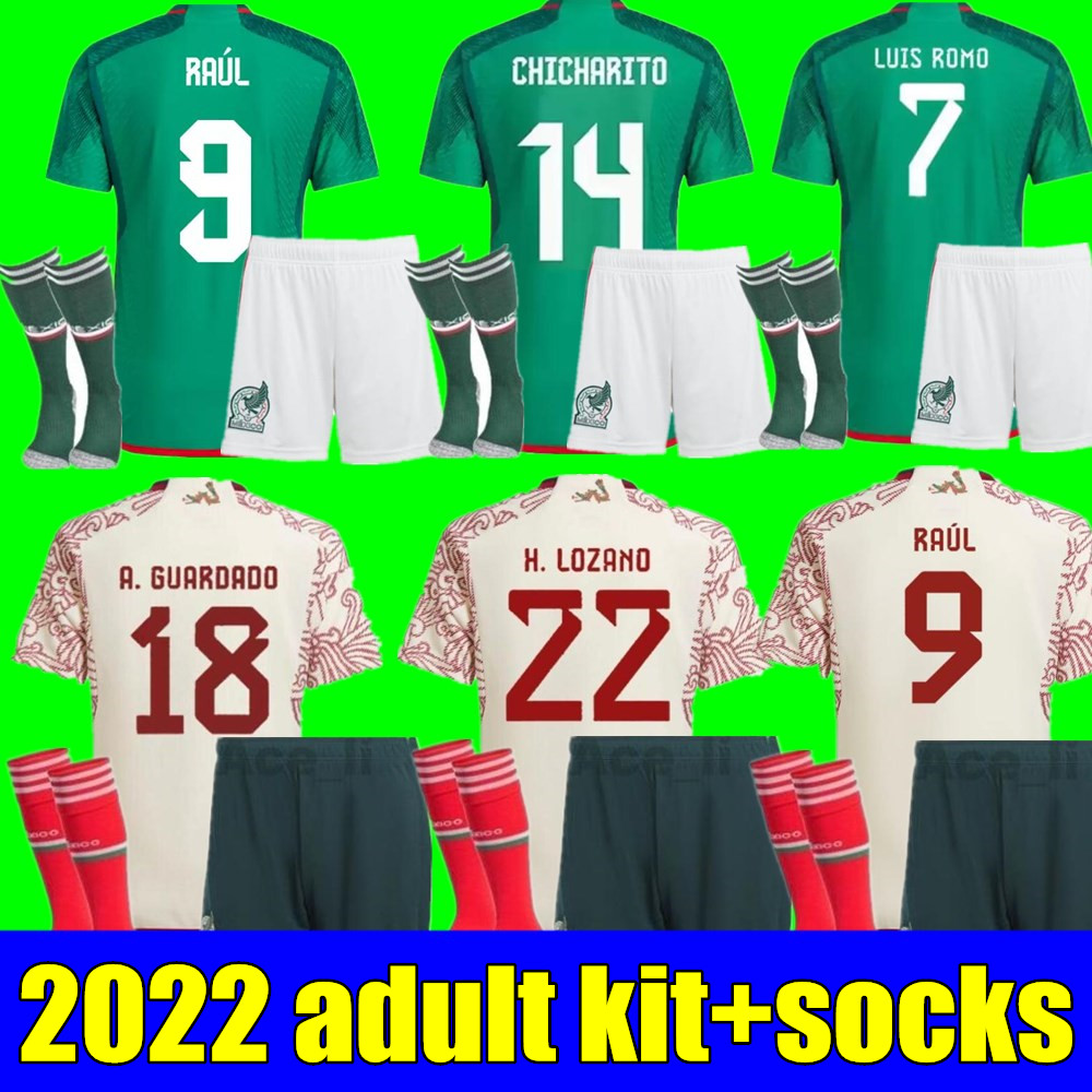 2022 adult kit Mexico soccer jersey RAUL LOZANO WORLD H.LOSANO CUP GUARDADO CHICHARITO G DOS SANTOS 22 23 football shirt tops men kits sets uniform camiseta de futbol, Away+world cup patch 
2022 adult kit Mexico soccer jersey RAUL LOZANO WORLD H.LOSANO CUP GUARDADO CHICHARITO G DOS SANTOS 22 23 football shirt tops men kits sets uniform camiseta de futbol, Away+world cup patch