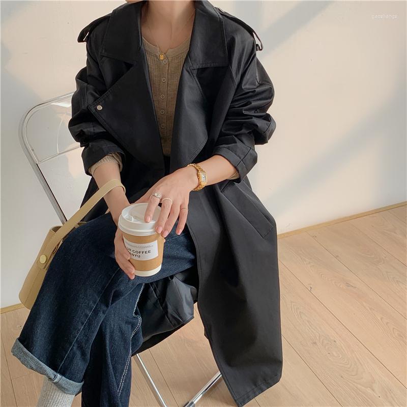 Women's Trench Coats Hzirip Minimalist Fashion Double-breasted Khaki Long Coat OL Outwear 2022 Solid Frock Women Windbreaker Women's, Black
Women's Trench Coats Hzirip Minimalist Fashion Double-breasted Khaki Long Coat OL Outwear 2022 Solid Frock Women Windbreaker Women's, Black