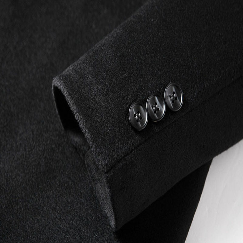 Men's Wool Blends Mens Wool Blends Coat Lapel Thick Long Trench Coat AntiWrinkle Comfortable Male Woolen Jacket Smart Casual Overcoat 220930
