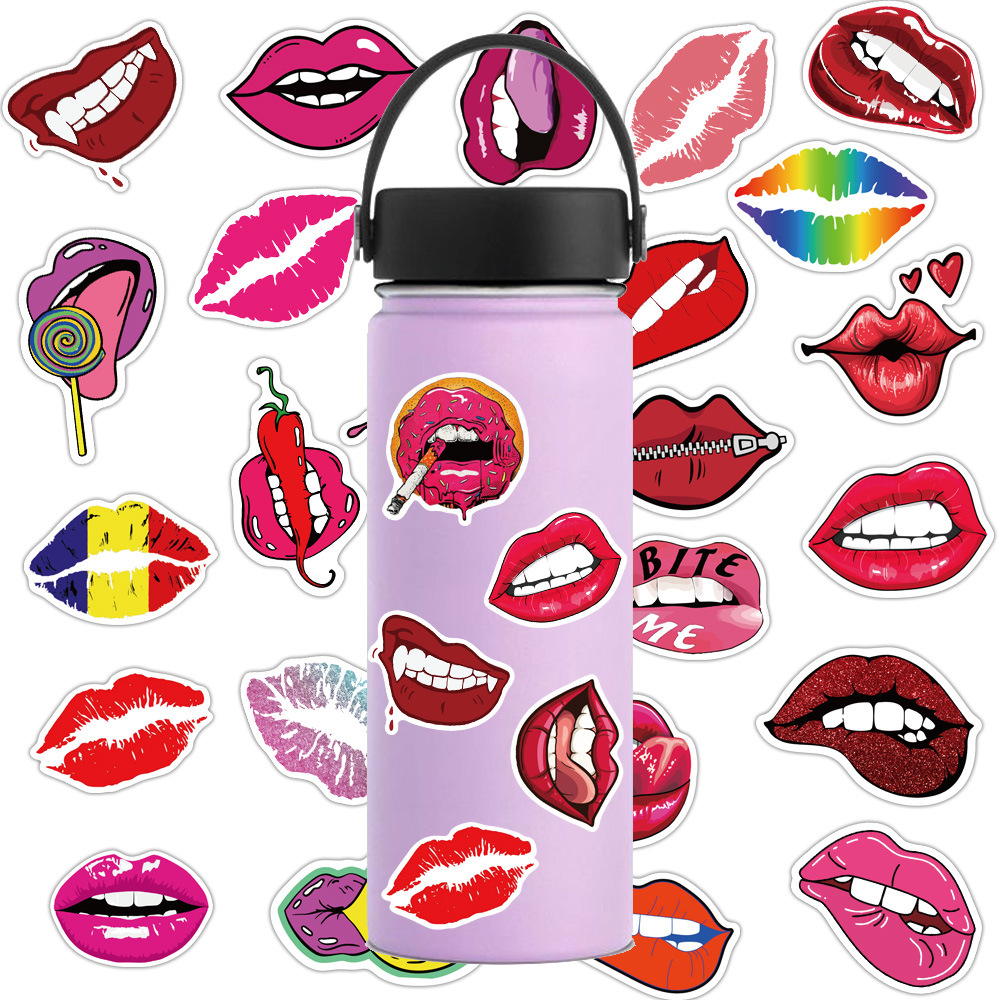 50pcs Sexy lips graffiti Stickers for DIY Luggage Laptop Skateboard Motorcycle Bicycle Stickers, Multi colors
50pcs Sexy lips graffiti Stickers for DIY Luggage Laptop Skateboard Motorcycle Bicycle Stickers, Multi colors