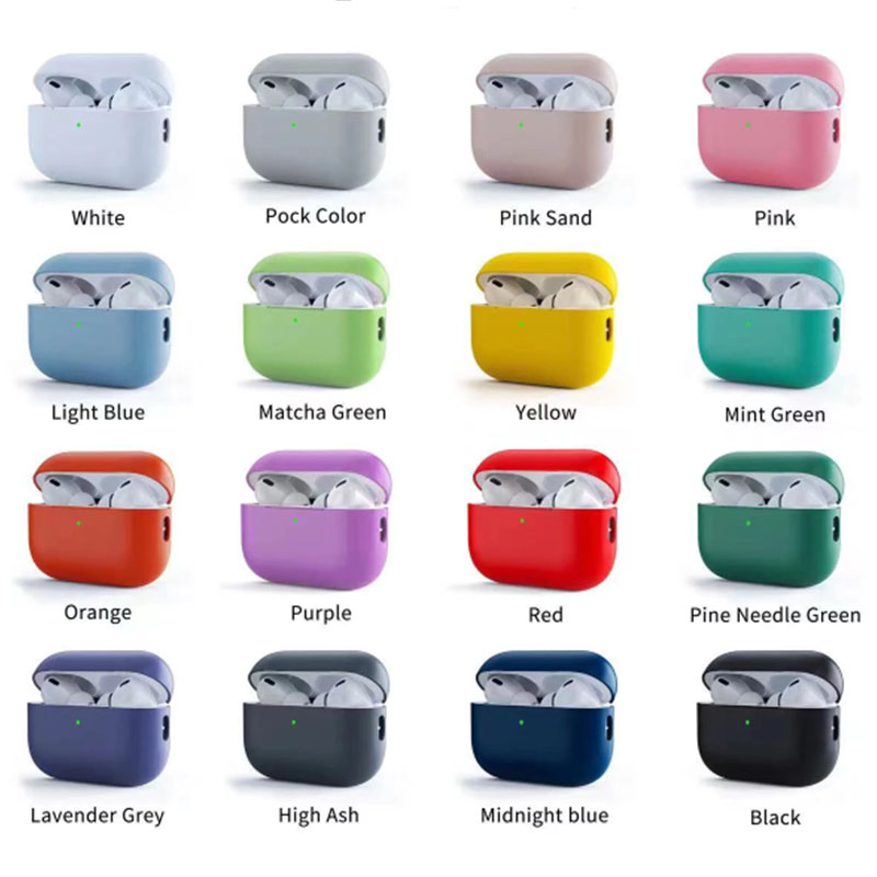Headphone Accessories Liquid Soft Silicone Cases For Apple airpods 1/2/3 Pro Pro2 For Airpod 4 (2024) Protective Bluetooth Wireless Earphone Cover Charging case