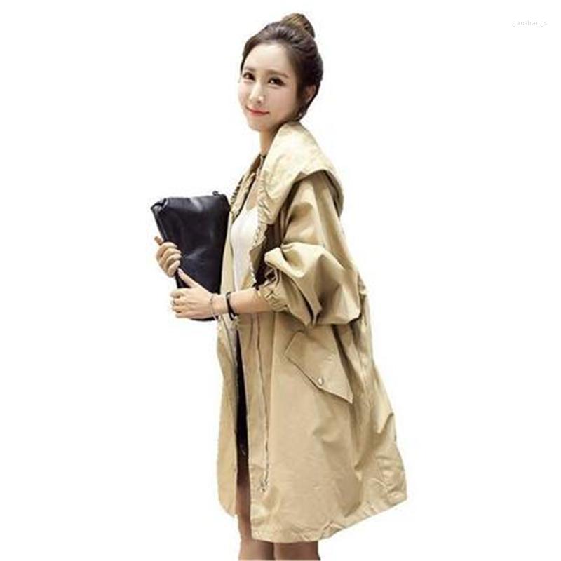 Women' Trench Coats Spring Autumn Women' Windbreaker Casual Plus Size Female Drawstring Lady Hooded Loose Outerwear Trendy Clothes, Black
Women' Trench Coats Spring Autumn Women' Windbreaker Casual Plus Size Female Drawstring Lady Hooded Loose Outerwear Trendy Clothes, Black
