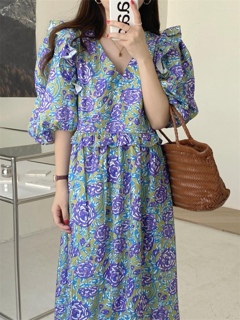 Party Dresses Alien Kitty Vintage Blue V-Neck Flowers Dress Roses Stylish High Street Elegant Summer Gentle Office Lady Ruffles Sweet, Beige
Party Dresses Alien Kitty Vintage Blue V-Neck Flowers Dress Roses Stylish High Street Elegant Summer Gentle Office Lady Ruffles Sweet, Beige