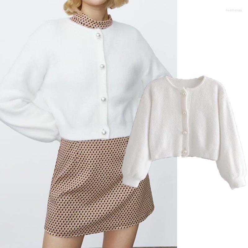 Women' Knits Women Villus Pure White Knitted Sweater Single Breasted Decorative O-Neck Cardigan Casual Women' & Tees
Women' Knits Women Villus Pure White Knitted Sweater Single Breasted Decorative O-Neck Cardigan Casual Women' & Tees