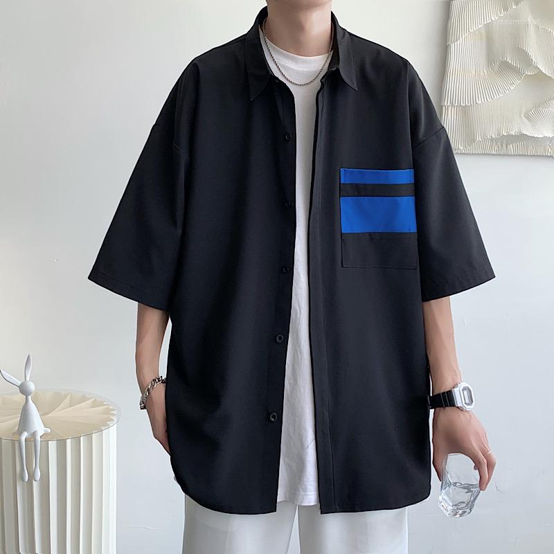 Men's Casual Shirts Fashion Turn-Down Collar Mens Blouse Baggy Buttons Summer Half Sleeve Shirt Harajuku Cool Japanese Korean Tops, Black
Men's Casual Shirts Fashion Turn-Down Collar Mens Blouse Baggy Buttons Summer Half Sleeve Shirt Harajuku Cool Japanese Korean Tops, Black