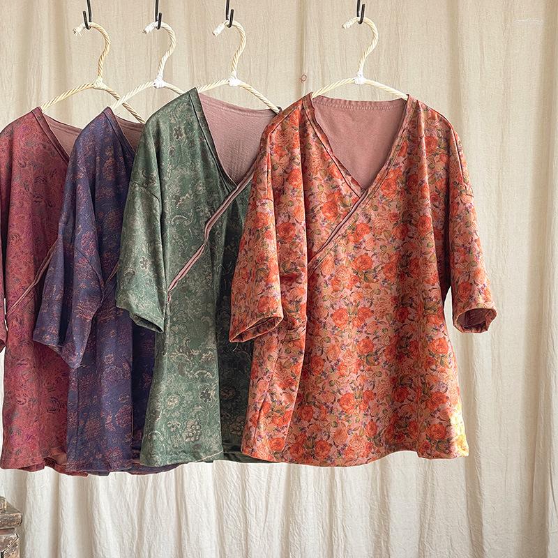 Women's Blouses Women Loose Cotton Linen V Neck Blouse Ladies Vintage Shirt Female Summer Tops 2022 Printed Retro Shirts, Green
Women's Blouses Women Loose Cotton Linen V Neck Blouse Ladies Vintage Shirt Female Summer Tops 2022 Printed Retro Shirts, Green