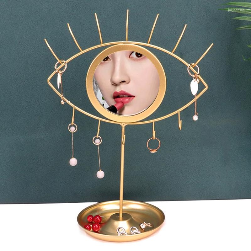 Jewelry Pouches Rack With Mirror High Grade Metal Household Large Eye Bracelet Necklace Storage Earrings Display
Jewelry Pouches Rack With Mirror High Grade Metal Household Large Eye Bracelet Necklace Storage Earrings Display