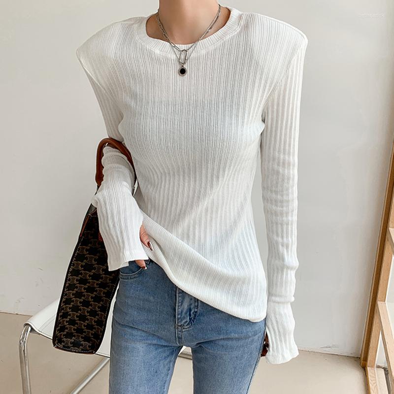 Women' T Shirts White Tee Shirt Femme Cotton Women Korean Shoulder Pads Long Sleeve Top Solid Slim T-shirts Spring Autumn Poleras Mujer, Black
Women' T Shirts White Tee Shirt Femme Cotton Women Korean Shoulder Pads Long Sleeve Top Solid Slim T-shirts Spring Autumn Poleras Mujer, Black