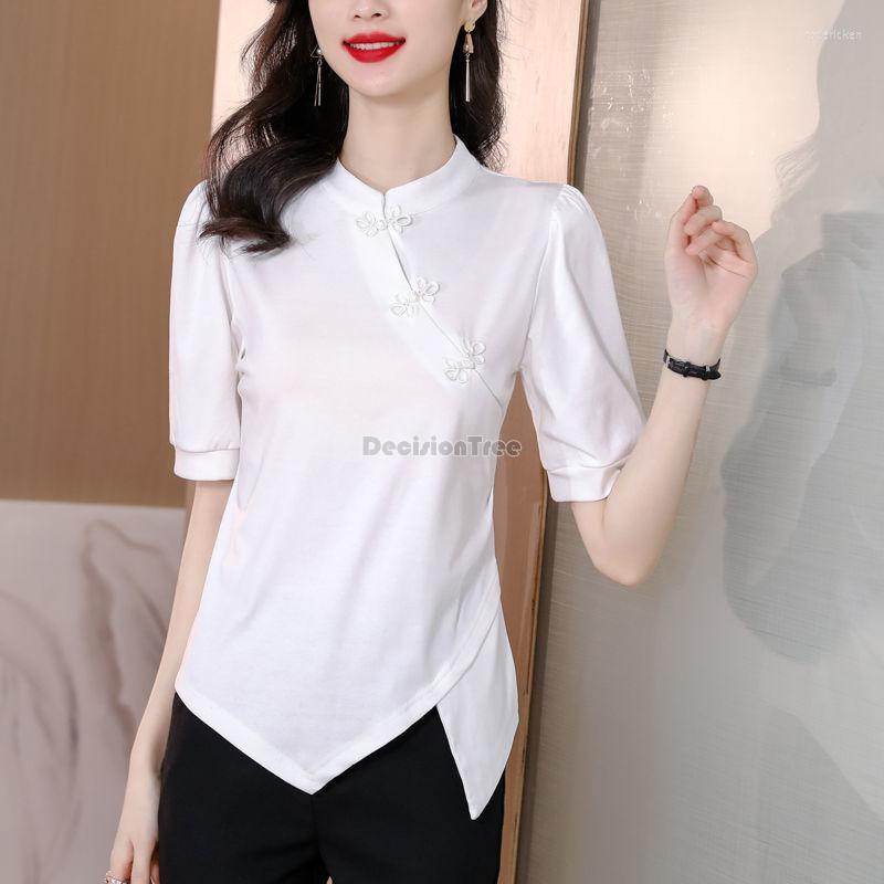 Ethnic Clothing 2022 Chinese Style Retro Irregular Hem Design Shirt Women Short Puffed Sleeve Blouse Fashion Qipao Cheongsam Top G494
Ethnic Clothing 2022 Chinese Style Retro Irregular Hem Design Shirt Women Short Puffed Sleeve Blouse Fashion Qipao Cheongsam Top G494
