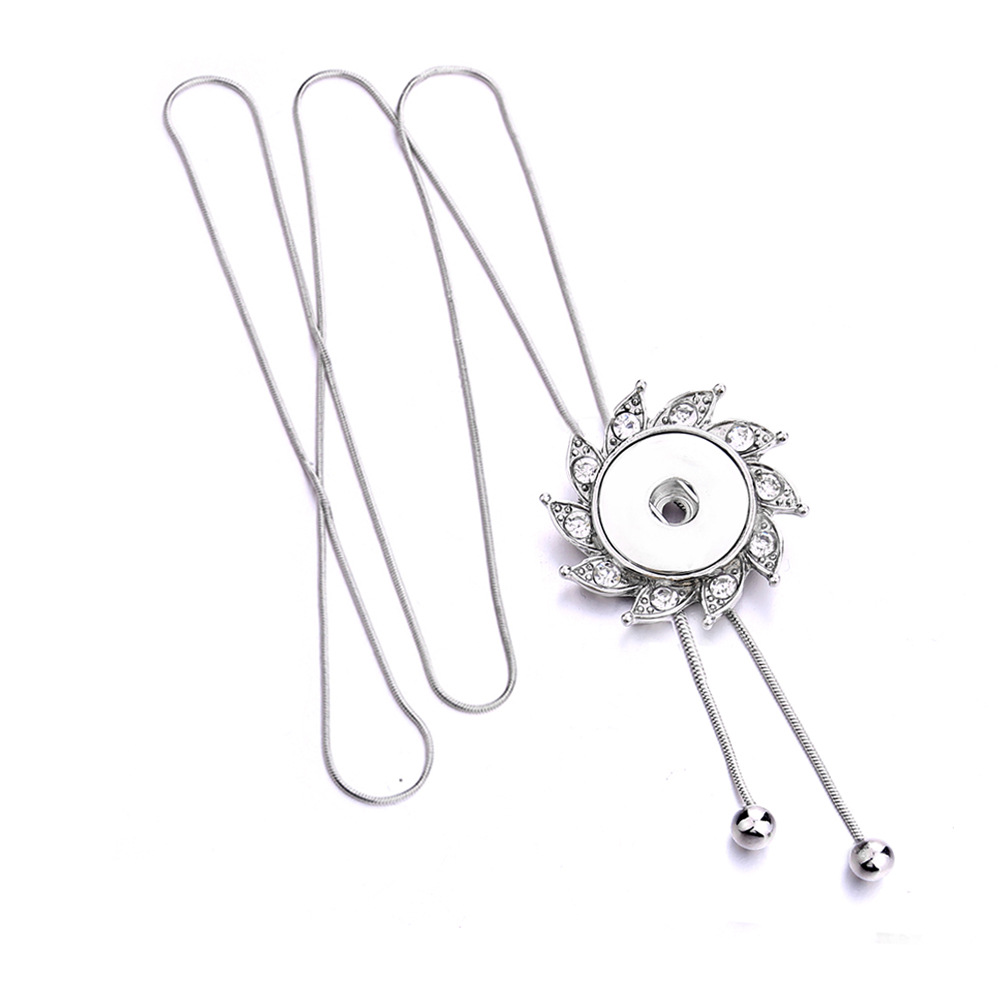 Adjustable Chains Snap Button Sunflower Charms Pendant Jewelry Zircon flower Fit 18mm Snaps Buttons Necklace for Women Noosa
Adjustable Chains Snap Button Sunflower Charms Pendant Jewelry Zircon flower Fit 18mm Snaps Buttons Necklace for Women Noosa