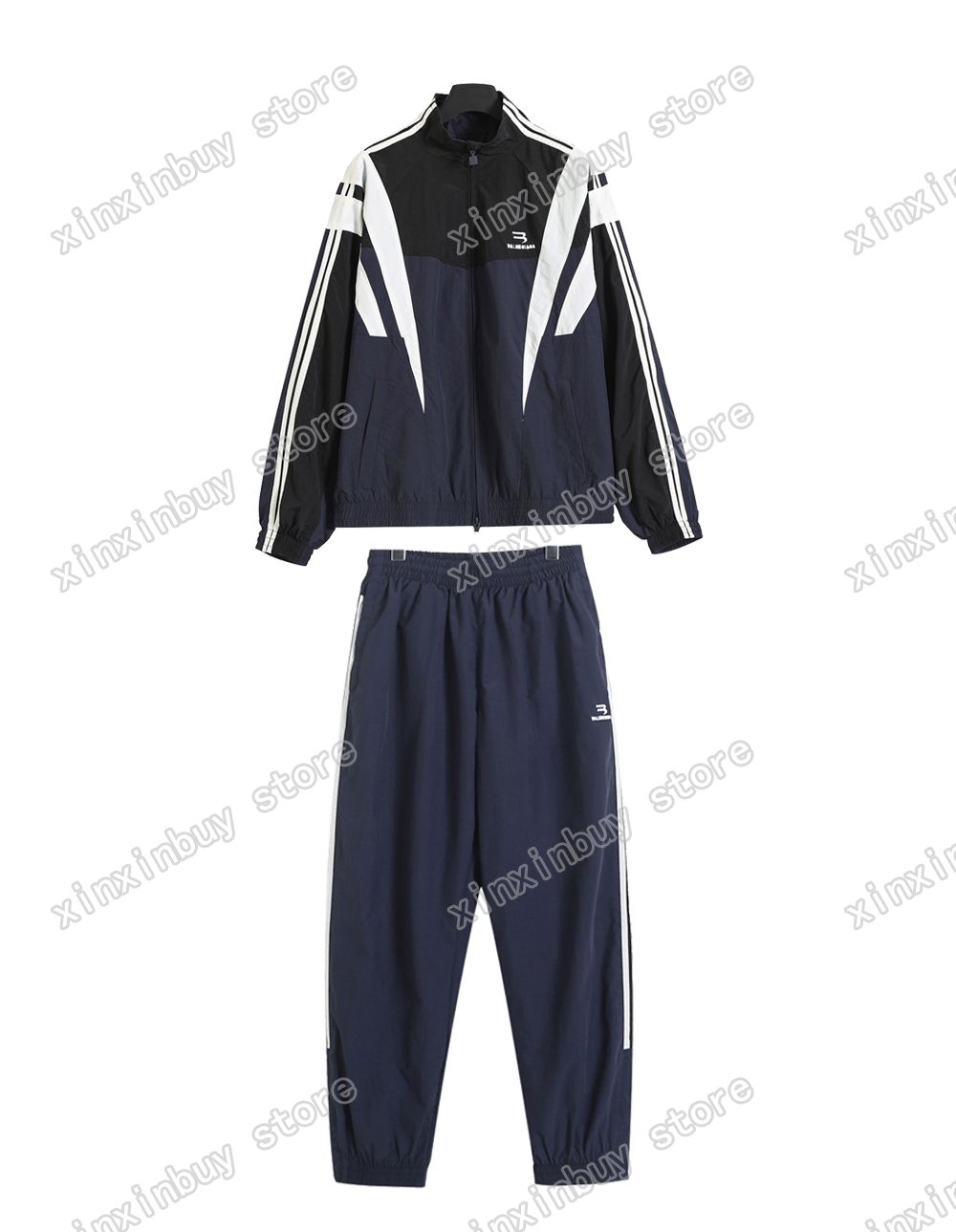 xinxinbuy Men designer coat sets paris nylon Panelled stripe letter streetwear Coats Outerwear long sleeve Windbreaker blue S-XL, Black
xinxinbuy Men designer coat sets paris nylon Panelled stripe letter streetwear Coats Outerwear long sleeve Windbreaker blue S-XL, Black