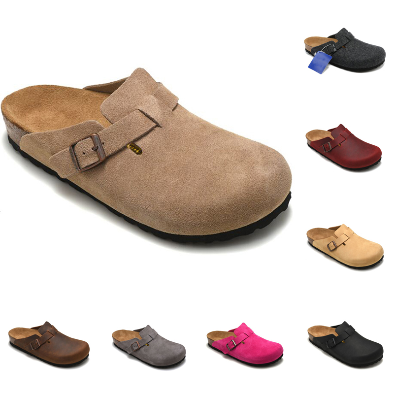 Boston Sandals Oil Leather Cork Suede Designer Sliders Fall/Winter Casual Shoes Classic fashion luxury men's and women's clog slippers
Boston Sandals Oil Leather Cork Suede Designer Sliders Fall/Winter Casual Shoes Classic fashion luxury men's and women's clog slippers