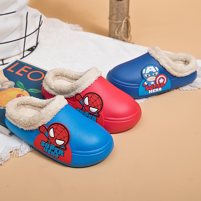 Disney plush hole shoes indoor anti-skid warm woolen shoes for boys Cartoon EVA waterproof cotton, Sky blue
Disney plush hole shoes indoor anti-skid warm woolen shoes for boys Cartoon EVA waterproof cotton, Sky blue