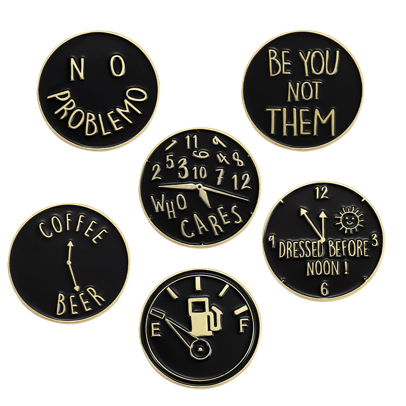 Vintage Black Color Clock Cute Brooches Pin for Women Kids Fahsion Jewelry Shirt Coat Dress Denim Bag Decor Metal Enamel Pin
Vintage Black Color Clock Cute Brooches Pin for Women Kids Fahsion Jewelry Shirt Coat Dress Denim Bag Decor Metal Enamel Pin