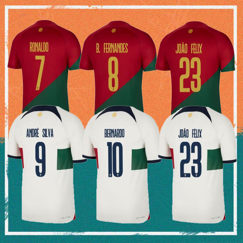 22/23 JOAO FELIX Portugal soccer jersey 2022 B.FERNANDES BERNARDO R.SANCHES PEPE DIOGO J National team shirt RUBEN DIAS R.NEVES RONALDO ANDRE SILVA Football uniform, Away kids kit