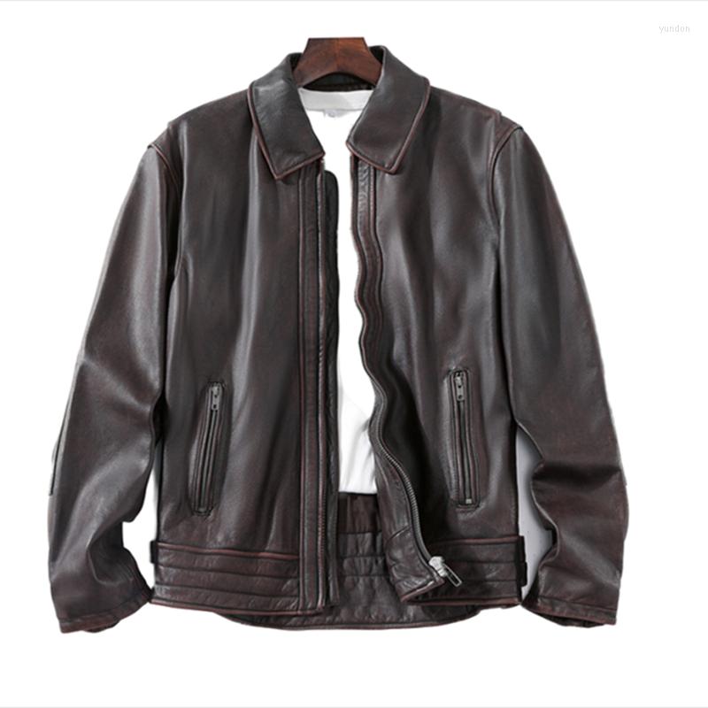 Racing Jackets Winter Genuine Leather Clothes Top Layer Cowhide Jacket Men's Slim Motorcycle Coat Outdoor Riding Hiking Camp, Brown
Racing Jackets Winter Genuine Leather Clothes Top Layer Cowhide Jacket Men's Slim Motorcycle Coat Outdoor Riding Hiking Camp, Brown