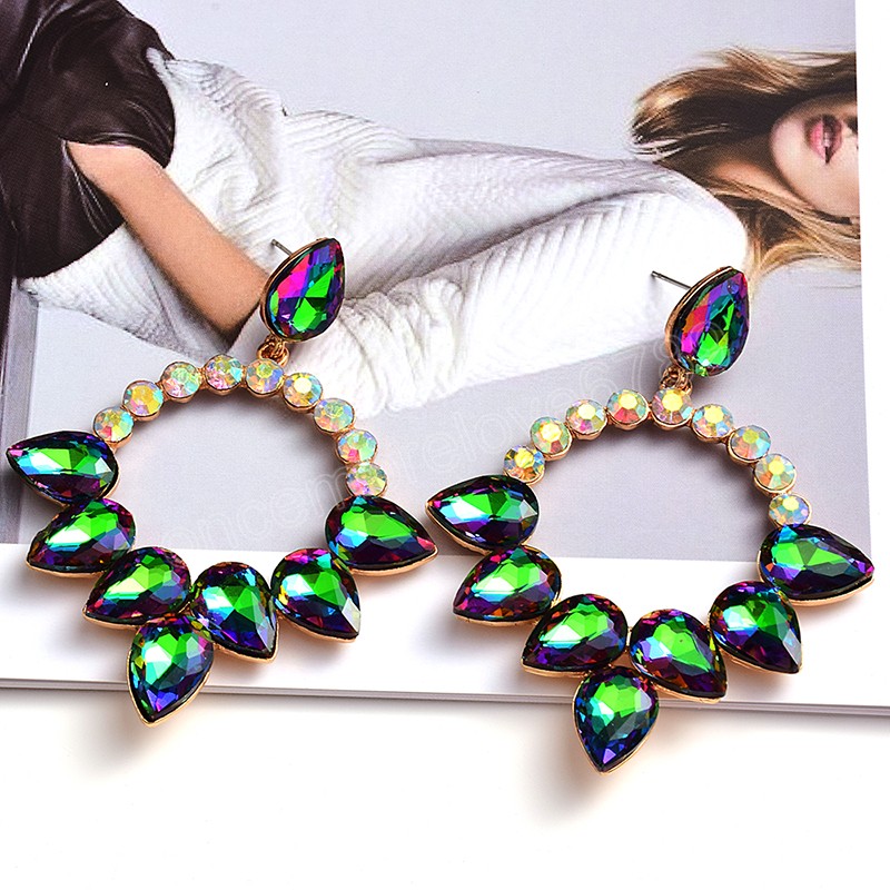 Statement Long Metal Colorful Crystals Dangle Drop Earrings Fashion Glass Earring Jewelry Accessories For Women
Statement Long Metal Colorful Crystals Dangle Drop Earrings Fashion Glass Earring Jewelry Accessories For Women