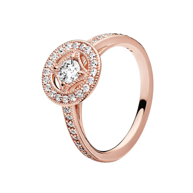 18K Rose Gold Vintage Circle RING 925 Sterling Silver Wedding Jewelry For Women Girls with Original Box for Pandora CZ diamond Engagement Rings
18K Rose Gold Vintage Circle RING 925 Sterling Silver Wedding Jewelry For Women Girls with Original Box for Pandora CZ diamond Engagement Rings