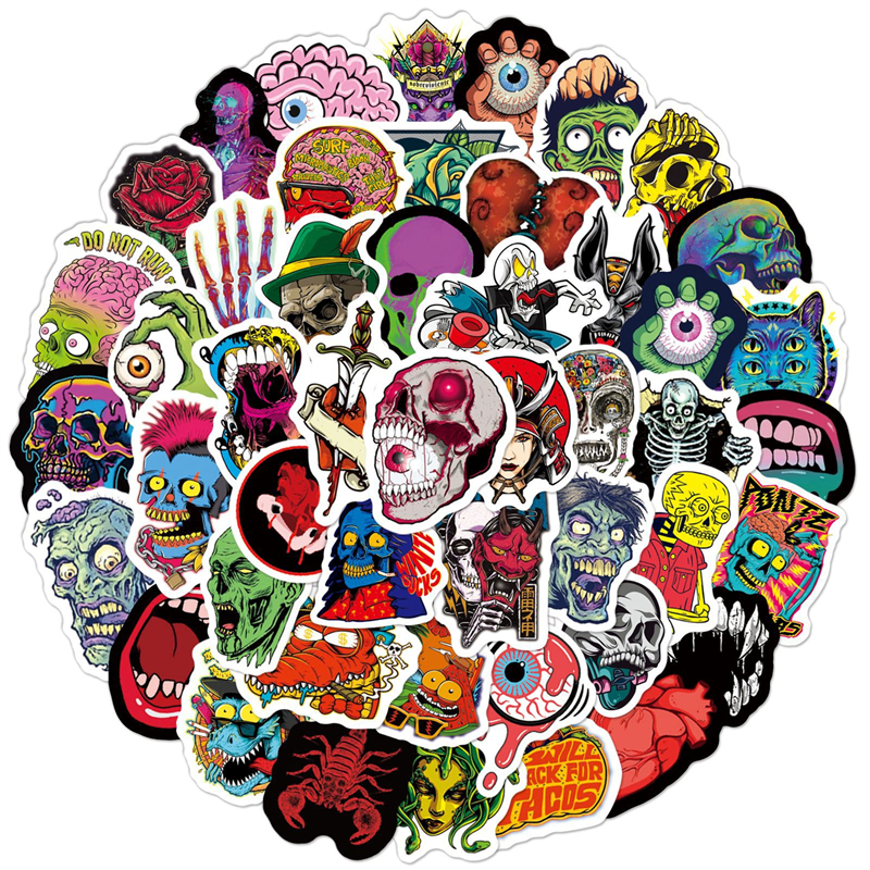 Skull Stickers Pack 100pcs Punk Stickers for Laptop Water Bottle Crazy Vinyl Horror Skeleton Decals Adults Teens Skateboard Computer Guitar Motorcycle Bike, Multi colors
Skull Stickers Pack 100pcs Punk Stickers for Laptop Water Bottle Crazy Vinyl Horror Skeleton Decals Adults Teens Skateboard Computer Guitar Motorcycle Bike, Multi colors