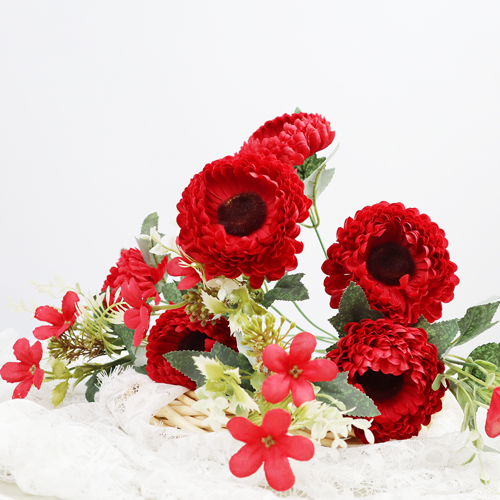 Simulated Flower 10 head chrysanthemum bouquet wedding home decoration products multi-layer foreign trade hot wholesale products, Champagne powder
Simulated Flower 10 head chrysanthemum bouquet wedding home decoration products multi-layer foreign trade hot wholesale products, Champagne powder
