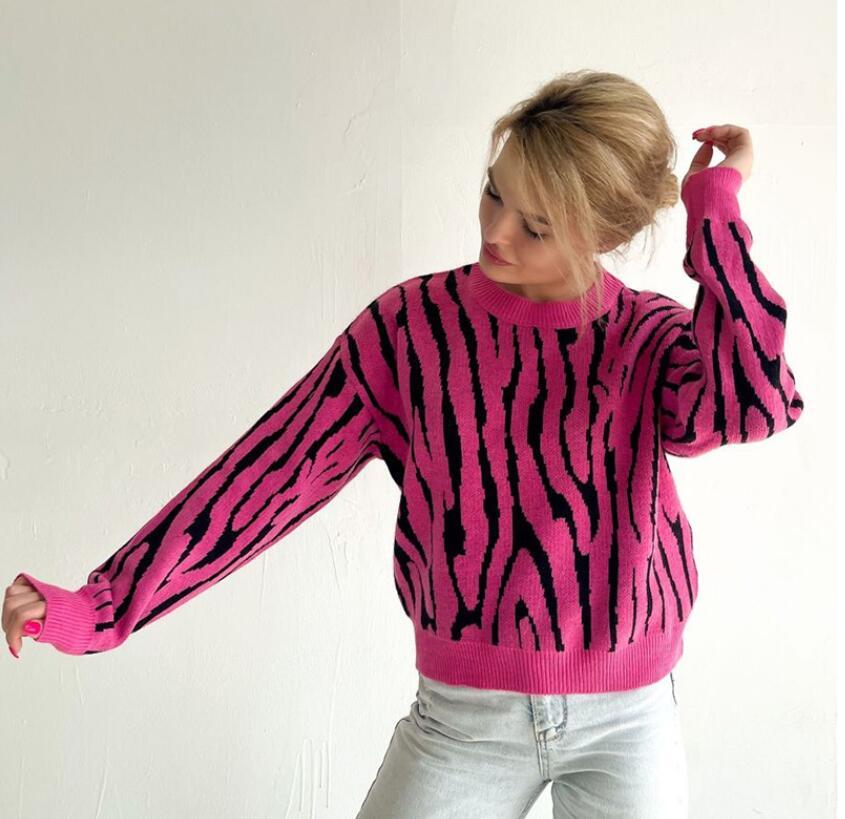Women's sweaters Designer Casual Knit Striped Round Neck Long Sleeve Female Pullover Top Simple All-match Lady Sweaters, 01
Women's sweaters Designer Casual Knit Striped Round Neck Long Sleeve Female Pullover Top Simple All-match Lady Sweaters, 01