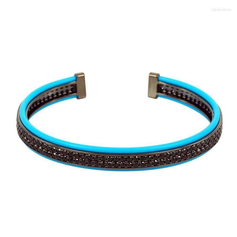 Bangle Brand Men Anil Arjanda Bangles Blue Leather Pave Black CZ Cuff Open Bracelets For Women Jewelry ZZB-59
Bangle Brand Men Anil Arjanda Bangles Blue Leather Pave Black CZ Cuff Open Bracelets For Women Jewelry ZZB-59