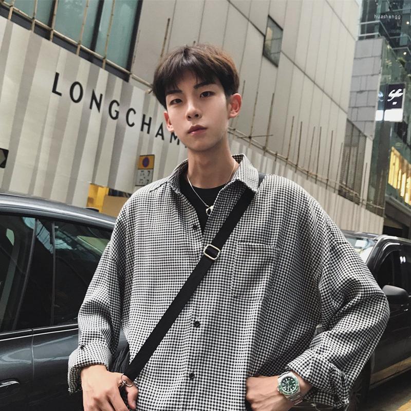 Men' Casual Shirts Square Collar Shirt Men' Loose Long-Sleeved Ruffian Handsome Hong Kong Style Small Plaid Trendy Jacket Trend, Black
Men' Casual Shirts Square Collar Shirt Men' Loose Long-Sleeved Ruffian Handsome Hong Kong Style Small Plaid Trendy Jacket Trend, Black