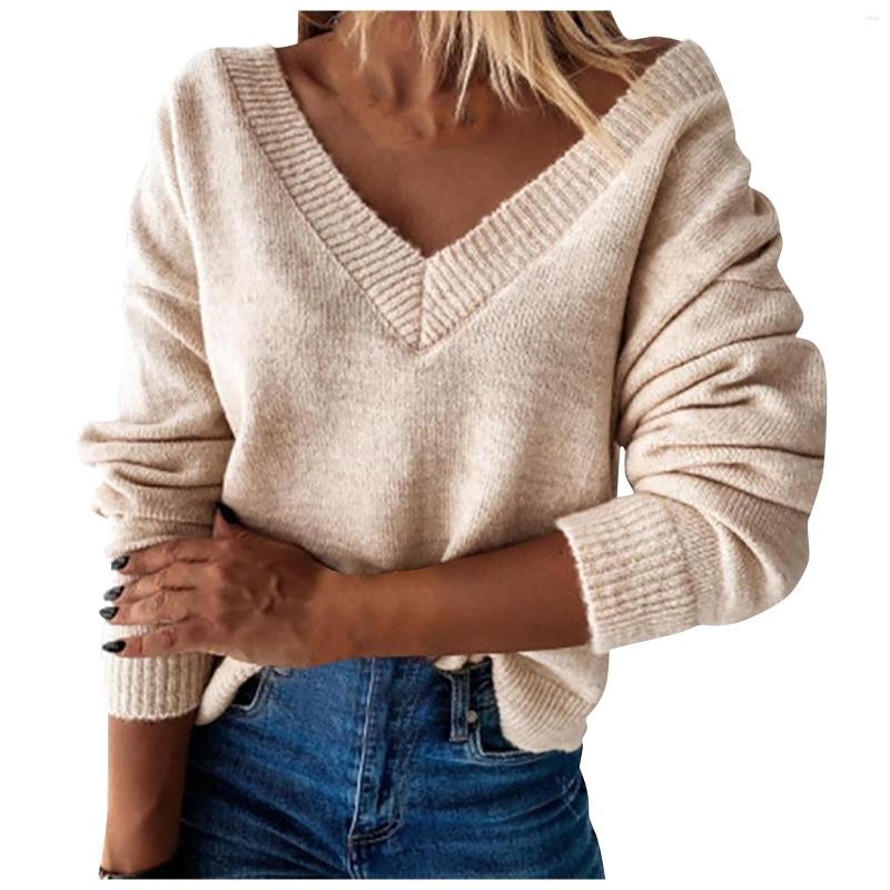 Women' Sweaters V-neck Loose Top Women Knit Pullover Autumn Long Sleeve Solid Color Sweater Tops Female, Burgundy
Women' Sweaters V-neck Loose Top Women Knit Pullover Autumn Long Sleeve Solid Color Sweater Tops Female, Burgundy