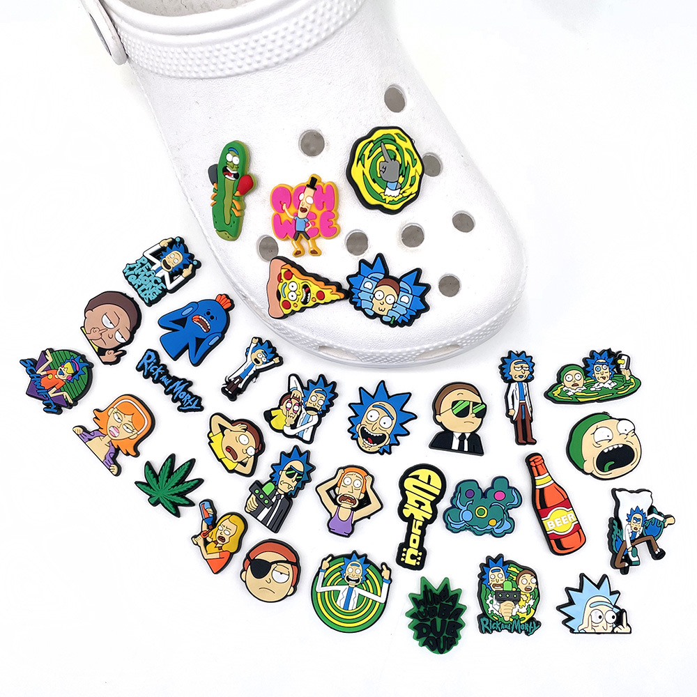 Anime charms wholesale rick and morty funny characters cartoon croc charms shoe accessories pvc decoration buckle soft rubber clog charms fast ship, Equally mixed colors
Anime charms wholesale rick and morty funny characters cartoon croc charms shoe accessories pvc decoration buckle soft rubber clog charms fast ship, Equally mixed colors