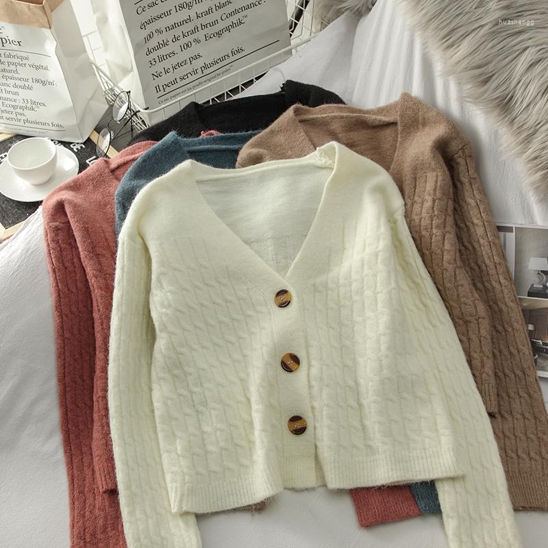 Women's Knits Retro Easy Matching V-neck Single Breasted Cardigan Sweater Women's Autumn Winter Korean Style Short Slim Fit Slimming &, Black
Women's Knits Retro Easy Matching V-neck Single Breasted Cardigan Sweater Women's Autumn Winter Korean Style Short Slim Fit Slimming &, Black