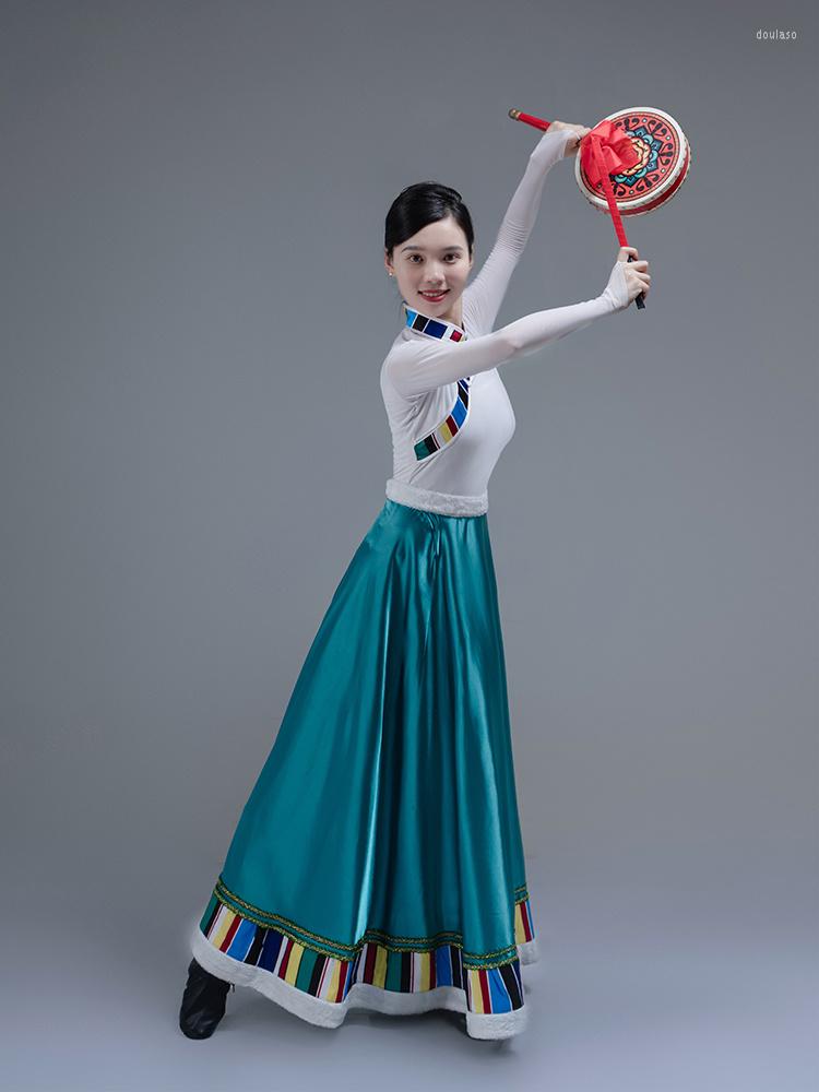 Ethnic Clothing Tibetan Stage Opening Dance Big Swing Skirt Female Clothes Performance Minority Adult Practice
Ethnic Clothing Tibetan Stage Opening Dance Big Swing Skirt Female Clothes Performance Minority Adult Practice