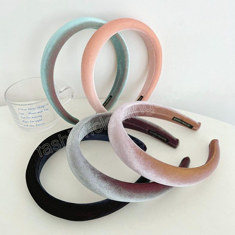 Fashion Women's Hair Hoop Soft Solid Color Sponge Hairband For Adult Headwear Autumn Hair Accessories